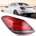 LH LED Tail Light Fit for 2019 2020 2021 Mercedes Benz C300 C43 AMG C63 AMG S W205 Brake Rear Lamp With Bulbs Assembly Left Driver Side 2059064903 MB2800160