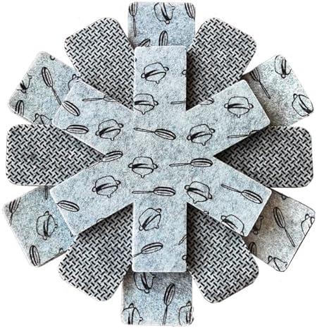 Pot and Pan Protectors 12 Pcs (10" 14" 15"), Pan Protectors for Stacking, Pots and Pans Dividers, Avoid Scratching Cookware Protectors