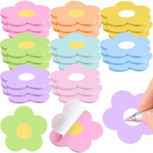 24 Pack Spring Themed Sticky Notes Flower Notepads Colorful Floral Self Adhesive Memo Pad for Office Classroom Bulletin Board Decoration Spring Party Favors Holiday Gift Goodies Bag Basket Fillers
