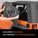 Soft Top for Jeep 2010-2018 2 Door Jeep Wrangler JK,23oz PVC Fabric,Black