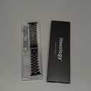 iiteeology Compatible with Apple Watch Bands 46mm/49mm/45mm/44mm/42mm/41mm/40mm, Luxury Stainless Steel Link Bracelet for Apple Watch Ultra 3/Ultra 2/Series 1-11 - 7 Beads (Black)