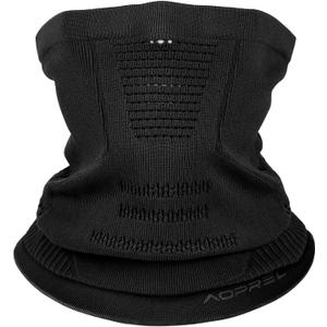 AOPREL Winter Neck Gaiter Windproof Neck Warmer Scarf Breathable Half-Face Mask Ski Mask Unisex for for Cold Weather Outdoor (Black)