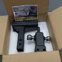 TYT Adjustable Heavy-Duty Trailer Hitch Tri-Ball Mount with Locks&Pin&Rotatable Tow Shackle, Fits 2-in Receiver, 4-1/2" Rise/Drop, 1-7/8" & 2" &2-5/16" Ball, 10000LBS GTW