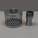 MUSTBEE Round Hole Suction Strainers and Combination Hose Connector Set for Pump, Plated Steel (1.5 inch set)