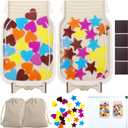 2 PCS Magnetic Reward Jars, Wooden Reward Jars with Stars and Hearts for Chill, Personalized Stars Reward Jar for Little One, Magnetic Reward Jars for Boys Classroom Education