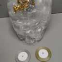 Leitee 36 Clear Fillable Christmas Ornament Ball 3.15 Inch Clear Plastic Ornament for DIY Craft Fillable Ball with 48 Yard Gold Silver Ribbon Christmas Tree Decor for Xmas Home Wedding