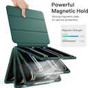 SPARIN Case for iPad Pro 13 inch 2025/2024-M4 M5 with Pencil Holder, Detachable Magnetic Hybrid Protective Case, Portrait/Landscape Stand, Auto Wake/Sleep -Forest Green