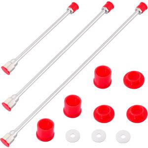 3 Pack Airless Sprayer Gun Tip Extension with Red Guard, Airless Paint Spray Extension Pole Rod (30CM/50CM/75CM)
