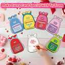 4E's Novelty 24 Pack Classroom Valentine Cards with Tic Tac Toe Keychains Games, Bulk Valentines Day Cards & Gifts for Kids School Valentines Classroom Exchange, Valentines Party Favors