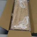 Mkono Macrame Hanging Shelves Boho Wall Decor Set of 2 Rustic Wood Floating Storage Shelf for Bedroom Bathroom Living Room Nursery Dorm Room, Display Shelving for Hanging Plants Photos (White)