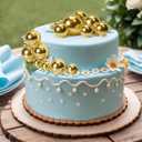 ASTARON 20 Pcs Ball Cake Topper Decorations Mini Balloons Cake Topper Sticks Gold Cake Picks Cake Balls for Graduation Wedding Birthday Cake Decorations