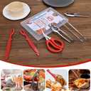 2026 Upgraded 8PCS Seafood Tool Set, Includes 2 Crab Leg Crackers, 2 Stainless Steel Crab Forks, 2 Lobster Shellers, 1 Crab Scissors and 1 Storage Box, Nut Crackers for Crab Legs (8 Pcs)