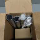 Curtain Rod 32 to 58 Inches (2.6-4.8ft), USFOOK 7/8 inch Telescoping Splicing Curtain rods for Windows 20 to 54 inches, Silver Decorative Drapery Rods for Home with Translucent Finials