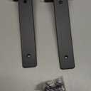 2 Pack - 8 inch Black Hidden L Shelf Bracket (1/5 Inch Thicked) Iron Floating Shelf Brackets Rustic Industrial Metal Brackets for Shelf Support