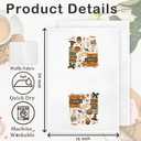 FDHSPAAM Boho Halloween Collage Kitchen Towels, Spooky Season Pumpkin Ghost Witchy Fall Doodle Dish Hand Tea Towels, Boho Fall Halloween Kitchen Bathroom Decor, 16x24 Inch