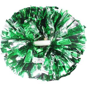 Hooshing 2/6/12PCS Cheerleading Pom Poms with Baton Handle for Team Spirit Sports Dance Cheering Kids Adults (Silver)