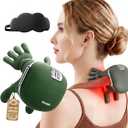 Neck Massager with Heat, 2026 New Electric Shiatsu Neck and Back Massager, Deep Tissue with Heating and Traction Function, Rechargeable USB-C, Real Hands Massage for Back, Shoulder (Green)
