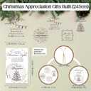 Thyle 24 Sets Employee Christmas Hanging Ornament Gifts Bulk Coworkers Thank You Appreciation Gift with Cards 4 Styles Inspirational Xmas Bulb Acrylic Ornaments for Nurse Staff Teachers Team Group