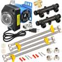 Upgraded Instant Hot Water Recirculation Pump Replacement Kit for watts 0955805 and grundfos 595916, with Programmable Timer  2 Brass Sensor Valves (595926), 4 Supply Lines, 4 Adapters