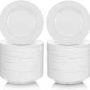 Vesici 36 Pieces Melamine Appetizer Plates 5.91 Inch Melamine Dessert Plates Small White Round Lightweight Saucers Serving Dish Catering for Appetizer Snacks Dinner Wedding Party