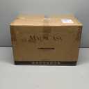 MALACASA 24-Piece Gourmet Porcelain Dinnerware Sets, Modern White with Black Rim Round Dish Set for 6 - Premium Serving Plates and Bowls Sets for Dessert, Salad, Soup, Pasta - Series AMELIA