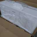 Horizon 72" Double Bathroom Vanity with White Cabinet and Engineered Carrara Top