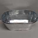 2 Pack 4 Gallon Galvanized Tub Ice Buckets for Parties Portable Beverage Tub with Handles Champagne Bucket Metal Ice Buckets for Cocktail Bar with Ice Scoop