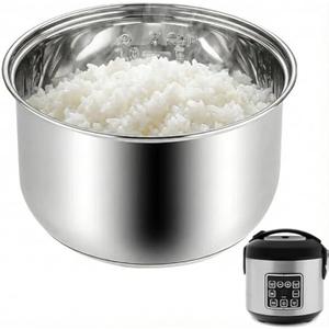 Rice Cooker Replacement Pot, 304 Stainless Steel Inner Pot, Durable Non-Stick Bowl for Even Cooking & Easy Cleanup