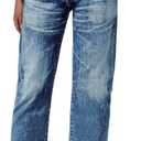 Flamingals Straight Leg Crop Jeans for Women Wash Raw Hem Mid Waist JeansL