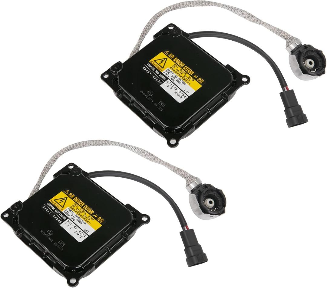 Hid Headlight Ballast Replacement for Lexus: IS250 ES350 GS350 LS460 - Toyota Prius Solara Venza - Xenon Headlight Ballasts Replaces KDLT003 DDLT003 85967-5202 2pcs