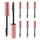 6 Pack Empty Mascara Tube With Brush Wand,10ml Empty Mascara Wands Bottle For Refillable Eyelash Cream Container Eyelash Cream Container Bottle With Leak Stoppers(Pink)
