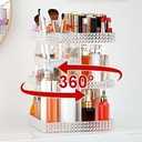 Makeup Organizer 360 Rotating Acrylic Clear Organizador De Perfumes, 7 Layers Large Makeup Organizers and Storage, Perfume Organizer for Vanity, Dresser (Plus Size Clear)