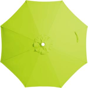JEAREY 9 ft Patio Umbrella Replacement Canopy for 8 Ribs, Table Market Yard Umbrella Replacement Top Cover-Apple Green (Canopy Only) Apple Green 