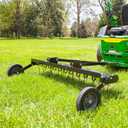 Brinly 48" Tow Behind Grass Dethatcher, Removes Thatch on Large Lawns in Less Time - Flat Black