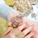 OLEVS Women Watch Bling Diamond Ladies Watches for Womenes Luxury Rose Gold Fashion Dress Female Watch Stainless Steel Waterproof Wrist Watches