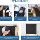 LazBlinds 100% Blackout Roller Shades, No Tools No Drill Cordless Blinds for Windows, Thermal Insulated UV Protection Privacy Window Shades for Bedroom (36''W x 72''H, Black)