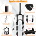 BUCKLOS 26/27.5/29 Travel 120mm MTB Air Suspension Fork, Rebound Adjust 1 1/8 Straight/Tapered Tube QR 9mm Manual/Remote Lockout XC AM Ultralight Mountain Bike Front Forks