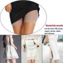 WOWENY Anti Chafing Slip Shorts for Under Dresses Underwear for Women Thigh Bands (Beige, XL)