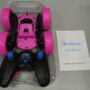 QUNREDA RC Cars, Rose Remote Control Car for Girls, 2.4 GHZ Double Sided RC Stunt Car 360 Rotating Remote Control Crawler with Headlights Car Toys for 6 7 8 9 10 11 12 Girls Birthday Gift