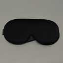 YFONG Weighted Sleep Mask, Women Men 3D Blocking Lights Sleeping Mask (4.2oz/120g), Pressure Relief Night Sleep Eye Mask with Adjustable Strap, Eye Cover Blindfold for Travel Nap Yoga, Black