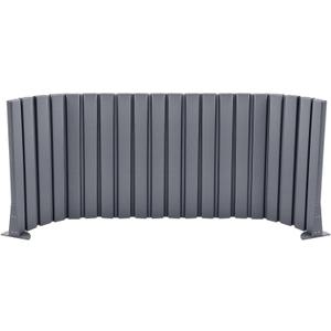 AmazingSpark 1 Pcs 48" X 10' Soundproof Room Divider Panel, Foldable Acoustic Partition Wall with Stand and Straps, Freestanding Privacy Screen for Office Study Bedroom Studio Library(Grey)