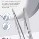 Premium Hand-Made Tweezers with Safe Rounded Tip & Comfort Spring for Pain-Free Plucking, Thick Stainless Steel for Precise Grip on Eyebrows & Facial Hair, Designed for Women and Men