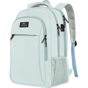 MATEIN Travel Laptop Backpack, Lightweight Anti Theft School Bookbag for Girls Boys and Students with USB Charging Port, Water Resistant 15.6 Inch Computer Bag Sturdy College Daypack Gift for Women