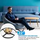 22" Replacement Recliner Ring Base with 360 Swivel Rocker Box Plate for Rocker Recliner, Sofa Accessories, Rocking Recliner Replacement Parts, 12 inches x 12 inches x 5.6 inches