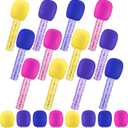24 Pcs Microphone Candy Tubes Plastic Kpop Karoke Theme Party Decorations Simulated Microphone Singing Prop for Kids Birthday Goody Bag Fillers Party Game Favors (Candy Not Included)