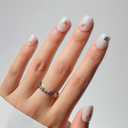 Glamnetic Press On Nails - White Extra Short Fake Nails with 3D Fruit | Salon Quality Summer Nails | Sweet Picks |12 Sizes - 30 Nail Kit with Glue
