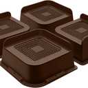 Bed Risers 2 Inch Heavy Duty, Furniture Risers for Bed Desk Table Sofa Couch, Oversized Bed Lifts Risers, Support up to 5000 Lbs (4 Pack Brown)