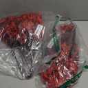 ABAJI Plastic Eucalyptus Wine Red Stems 12 PCS Fake Faux Decorations with Artificial Leaves Greenery Plant Leaf Suitable Home Office House Table Desk Decor Wedding Party Vase Forever Live 2Pack