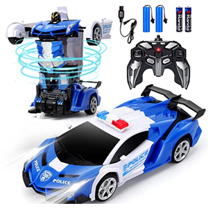 Dolanus Remote Control Car - Transform Robot RC Cars Contains All Batteries: One-Button Deformation and 360 Degree Rotating Drifting, Present Christmas Birthday Gift for Boys/Girls