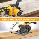 6" Brushless Cordless Circular Saw Compatible with Dewalt 20V Battery (Not Included) - 6900 RPM, Compact & Lightweight- Small Circular Saw for Wood, Soft Metal, Plastic, Tile